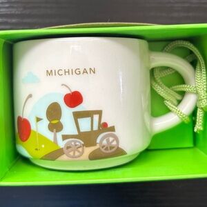 Starbucks You Are Here' Michigan ornament